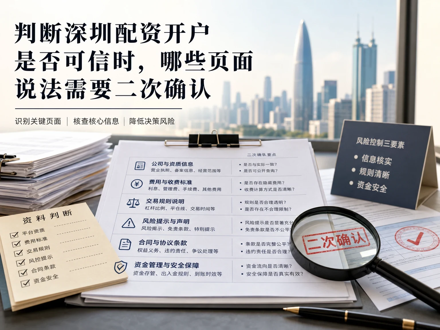 判断深圳配资开户是否可信时，哪些页面说法需要二次确认缩略图